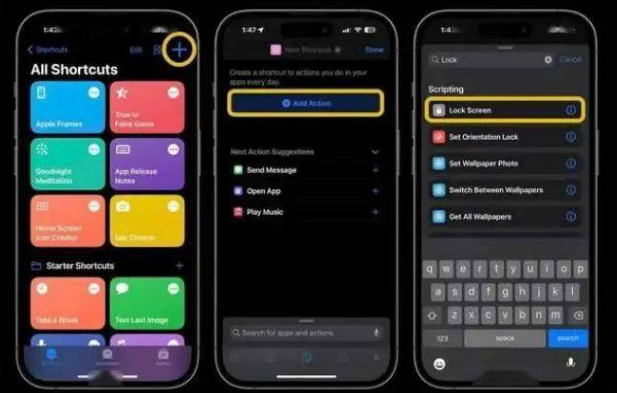 天心苹果14锁屏维修店分享iPhone14升级iOS16.4后如何创建锁屏快捷方式 