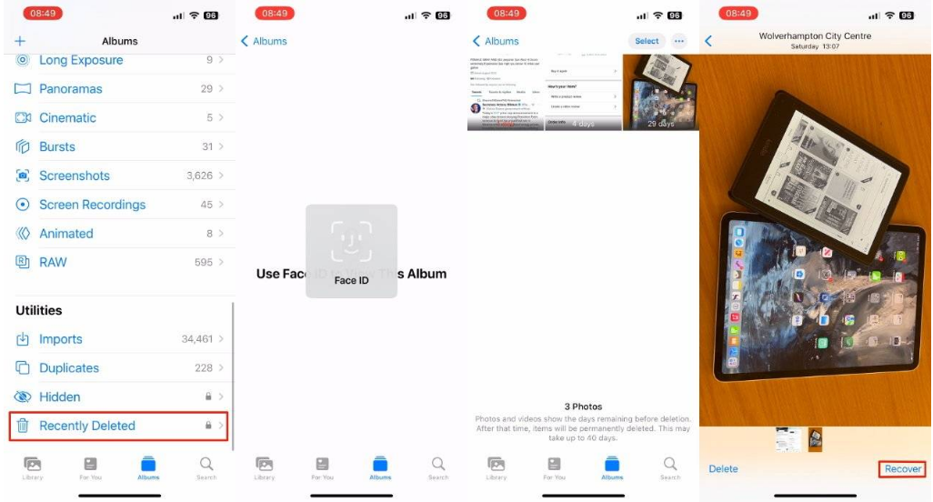 天心苹果14维修分享 iPhone14 上恢复已删除的照片 