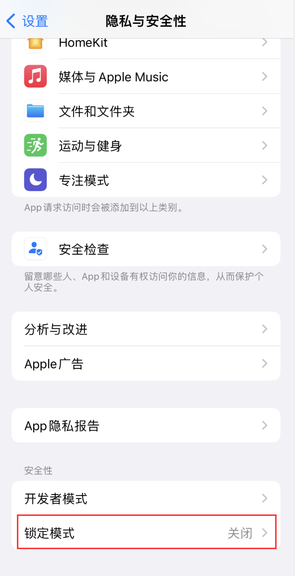 天心苹果手机维修分享iOS 16 “锁定模式”是什么 